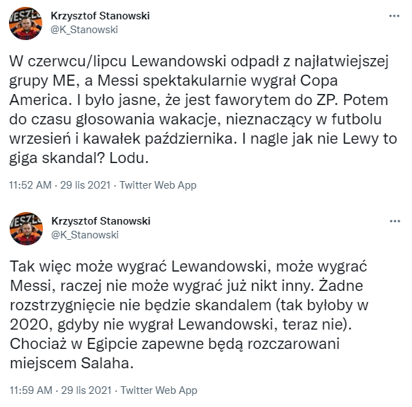 OSTRA OPINIA Krzysztofa Stanowskiego nt. Złotej Piłki i jej zdobywcy!